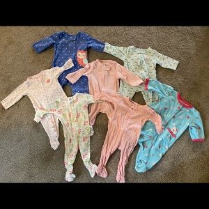 3 month baby girl sleepers